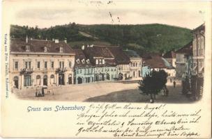 1901 Segesvár, Schassburg, Sighisoara; utca, üzletek. Fritz Teutsch kiadása / street, shops