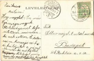 1906 Segesvár, Schassburg, Sighisoara; Iskola utca, Emil Radler üzlete. Zeidner H. kiadása / street ...