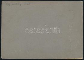 476-os mozdony, fotó, kartonra ragasztva, hátulján feliratozva, 10×16 cm