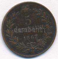 Olaszország 1867M 5c Cu "II. Viktor Emánuel" T:2,2-
Italy 1867M 5 Centesimi Cu "Vitt...