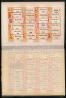 277 db Fekete-piros ajánlási ragjegy 6 lapos kis berakóban