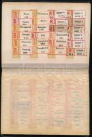 277 db Fekete-piros ajánlási ragjegy 6 lapos kis berakóban