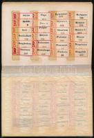 277 db Fekete-piros ajánlási ragjegy 6 lapos kis berakóban