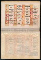 277 db Fekete-piros ajánlási ragjegy 6 lapos kis berakóban