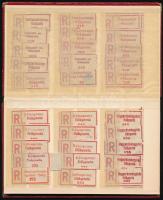 119 db ajánlási ragjegy csak postaügynökségek és fiókposták, 4 lapos zsebberakóban