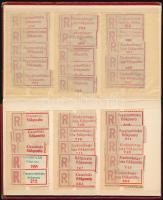 119 db ajánlási ragjegy csak postaügynökségek és fiókposták, 4 lapos zsebberakóban