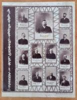 1903 Aradi Polgári Önsegélyező Egylet tisztikara. Tablókép 18x24 cm Kartonon