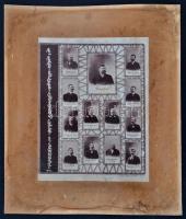 1903 Aradi Polgári Önsegélyező Egylet tisztikara. Tablókép 18x24 cm Kartonon