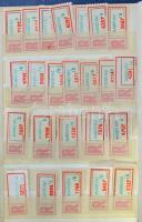 264 db ajánlási ragjegy, közte érdekességek, 10 lapos kis berakóban