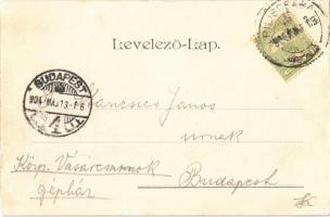 1904 Piliscsaba, Déli tábor, Ferenc József szobor. Károlyi György kiadása