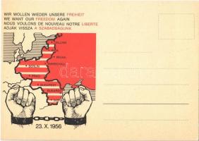 1956. X. 23. Wir wollen wieder unsere Freiheit / Adják vissza a szabadságunk / We want our freedom again, Hungarian Revolution of 1956