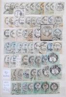 Magyar illetékbélyeg gyűjtemény / tétel 1854-1926 1.495 db bélyeg 10 lapos A4-es berakóban