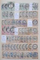 Magyar illetékbélyeg gyűjtemény / tétel 1854-1926 1.495 db bélyeg 10 lapos A4-es berakóban