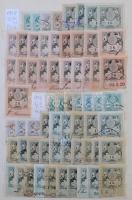 Magyar illetékbélyeg gyűjtemény / tétel 1854-1926 1.495 db bélyeg 10 lapos A4-es berakóban