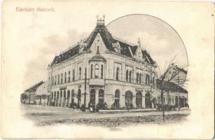 1911 Makó, bérház, üzletek. Kiadja Vészi Dezső (EK)