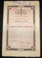 1881. 1000Ft járadékkölcsön (10x) bennük 2klf német szignettával (klf színvariánsokban) + cseh érvényesítő bélyegzővel