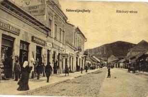 1907 Sátoraljaújhely, Rákóczi utca, Weisz Márkus, Silberman Géza, Fischer üzlete, Schicht szappan reklámja a házfalon. 292. (kopott sarkak / worn corners)
