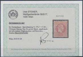 5kr purple pink. Certificate: Steiner 5kr lilás rózsaszín Certificate: Steiner