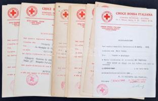 1943-1944 33 db olasz vöröskeresztes irat