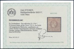 50kr barna Certificate: Steiner 50kr brown. Certificate: Steiner