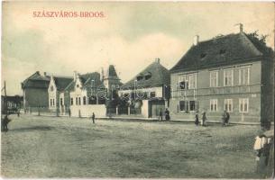 1908 Szászváros, Broos, Orastie; utca, nyaraló. Kiadja H. Graef / street view, villa