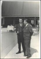 Puskás és Bozsik Madridban, 7 db nagyméretű fotó, 30×39 cm