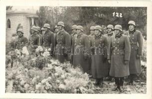 Léva, Levice; Katonai temetés / Hungarian military, funeral of a soldier. Rusznák photo