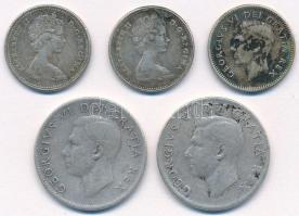 Kanada 1949-1967. 10c Ag (3xkfl) + 1952. 25c Ag (2x) T:2-3 patina
Canada 1949-1967. 10 Cents Ag (3x...