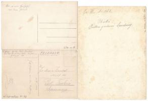 3 db első világháborús osztrák-magyar katonai ballon, fotók / 3 WWI K.u.K. (Austro-Hungarian) milita...