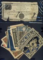500klf bankjegy egész világ T:I + Német Birodalom századfordulótól 1940-es évekig + néhány db német megsz. II.V.H., NDK Rosenberg katalógus szerint feldolgozva, rengeteg változattal (tipus, vízjel, stb.) 135klf db T:II,III,IV(kevés), 49db klf dekoratív német szükségpénz T:I,II+,II + Franciaország 1793. 20Fr ritka Assignat T:IV Így az egész tételben összesen 685db klf bankjegy van!