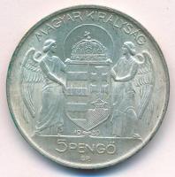 1939. 5P Ag "Horthy balra" T:2 kis patina, kis ph. Adamo P8.2