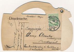 1911 Höre, was der Weise spricht... / Litho sörös korsó mechanikus képeslap / Litho mechanical postc...