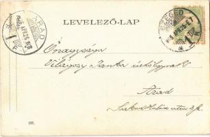 1906 Szeged, Benzin-motoros tűzi fecskendő gyakorlat a tűzoltóság laktanyáján, tűzoltók