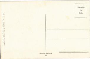 Clown couple. Italian art postcard. Ballerini & Fratini 224. s: Chiostri