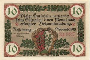 Német Birodalom/Weimari Köztársaság/Nesselwang 1918. 10Pf, 20Pf, 25Pf, 50Pf komplett sor! T:I