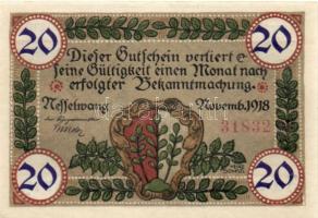 Német Birodalom/Weimari Köztársaság/Nesselwang 1918. 10Pf, 20Pf, 25Pf, 50Pf komplett sor! T:I