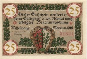 Német Birodalom/Weimari Köztársaság/Nesselwang 1918. 10Pf, 20Pf, 25Pf, 50Pf komplett sor! T:I