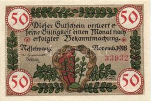 Német Birodalom/Weimari Köztársaság/Nesselwang 1918. 10Pf, 20Pf, 25Pf, 50Pf komplett sor! T:I