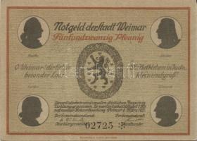Német Birodalom/Weimari Köztársaság/Weimar 1921. 25Pf (6x) klf darabok, komplett sor! T:I