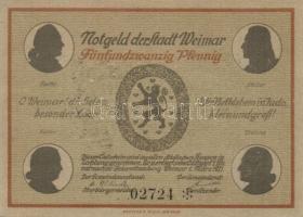 Német Birodalom/Weimari Köztársaság/Weimar 1921. 25Pf (6x) klf darabok, komplett sor! T:I