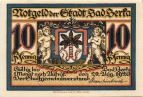 Német Birodalom/Weimari Köztársaság/Berka 1920. 10Pf, 25Pf, 50Pf komplett sor! T:I