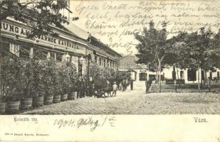 1904 Vác, Kossuth tér, Hornung Béla Műcsarnok kávéháza. Divald Károly 584. sz. (fl)
