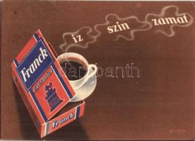 Franck cikóriakávé reklám, Budapesti Áruminta-vásár / Hungarian chicory coffee advertisement + 1947 Budapesti Őszi Vásár So. Stpl (EK)