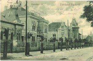 1907 Pápa, Esterházy út, villa. Kiadja Kis Tivadar