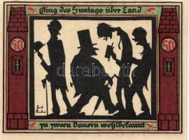 Német Birodalom/Weimari Köztársaság/Glauchau 1921. 50Pf (6x) mind klf, komplett sor! T:I