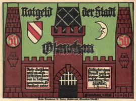 Német Birodalom/Weimari Köztársaság/Glauchau 1921. 50Pf (6x) mind klf, komplett sor! T:I