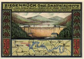 Német Birodalom/Weimari Köztársaság/Ziegenrück 1921. 50Pf (6x) mind klf, komplett sor! T:I