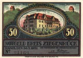 Német Birodalom/Weimari Köztársaság/Ziegenrück 1921. 50Pf (6x) mind klf, komplett sor! T:I