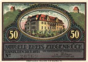 Német Birodalom/Weimari Köztársaság/Ziegenrück 1921. 50Pf (6x) mind klf, komplett sor! T:I