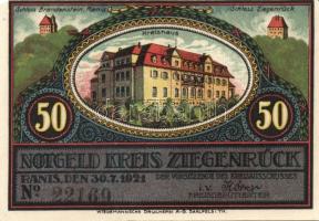 Német Birodalom/Weimari Köztársaság/Ziegenrück 1921. 50Pf (6x) mind klf, komplett sor! T:I